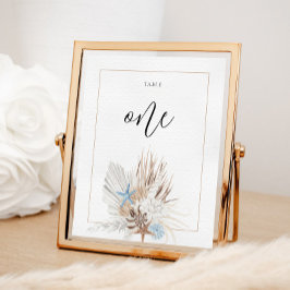 Poster Número da Mesa da Praia Boho