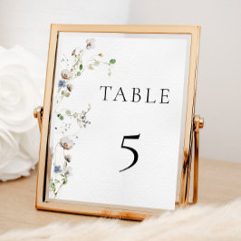 Poster Número de Mesa Flor Silvestre Delicada