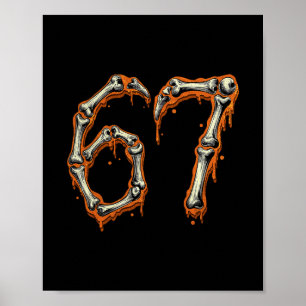 Poster Número Divertido 6 67 Fantasia de Meme Grupo Corre