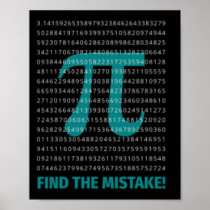 Poster Número Pi Math Dizendo Com Número Pi Encontre A Mi