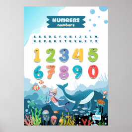 Poster Números com o Oceano