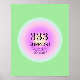 Poster Números de anjo Numerologia 333 Significa Suporte