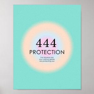 Poster Números de anjo Numerologia 444 Proteção