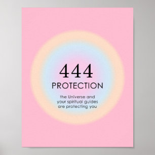 Poster Números de anjo Numerologia 444 Proteção