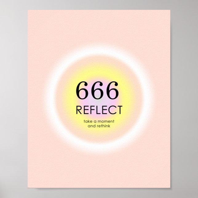 Poster Números de anjo Numerologia 666 Reflete Significad (Frente)