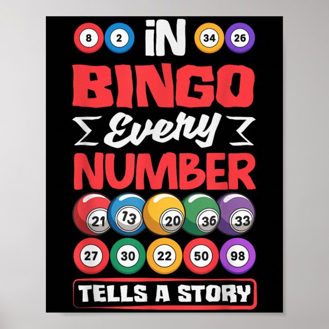 Poster Números de bingo contam história - Gambl da Loteri (Frente)