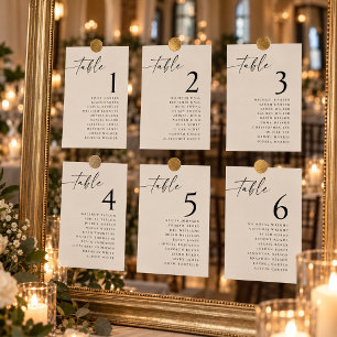 Poster Números de Mesa do Gráfico de Assentos de Casament