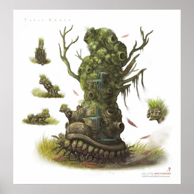 Póster Números de torre (Frente)