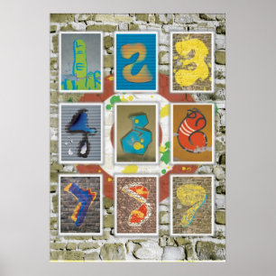 Póster Números dos grafites
