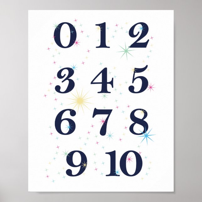 Poster Números Estrelas (Frente)