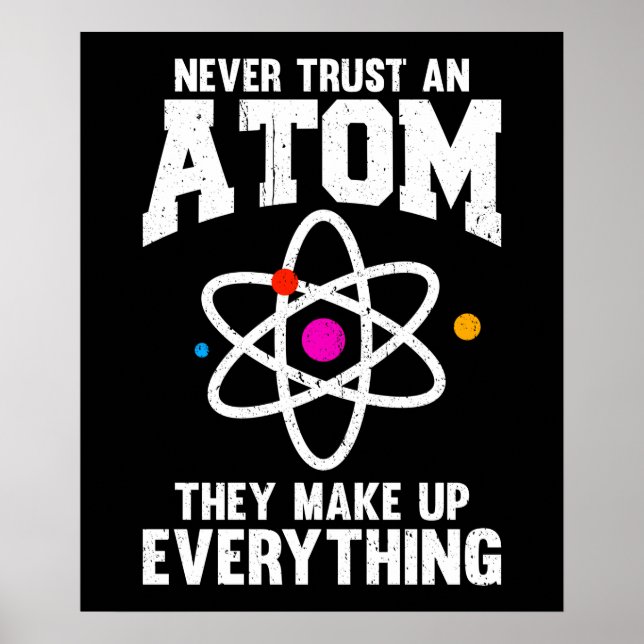 Poster Nunca Confie Em Um Atom (Frente)