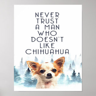 Poster Nunca Confie em um homem que não gosta de cachorro