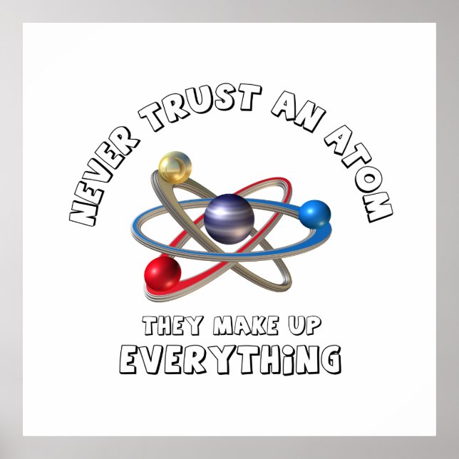 Póster Nunca confie no átomo (Frente)