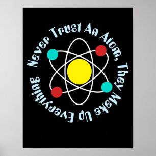 Poster Nunca Confie num Atom, professor de química cientí