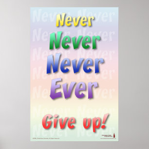 Poster Nunca dê acima