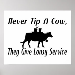 Poster Nunca derrube uma vaca