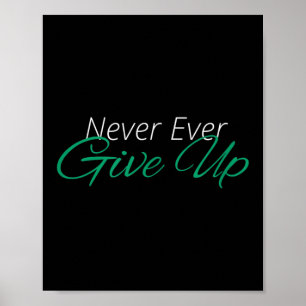 Poster Nunca Desista De Inspiração Motivacional
