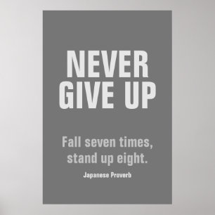 Poster NUNCA DESISTA DO Inspirador Motivacional