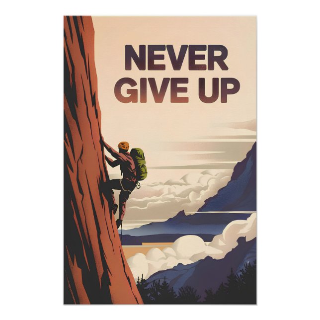 Póster Nunca Desista motivacional (Frente)