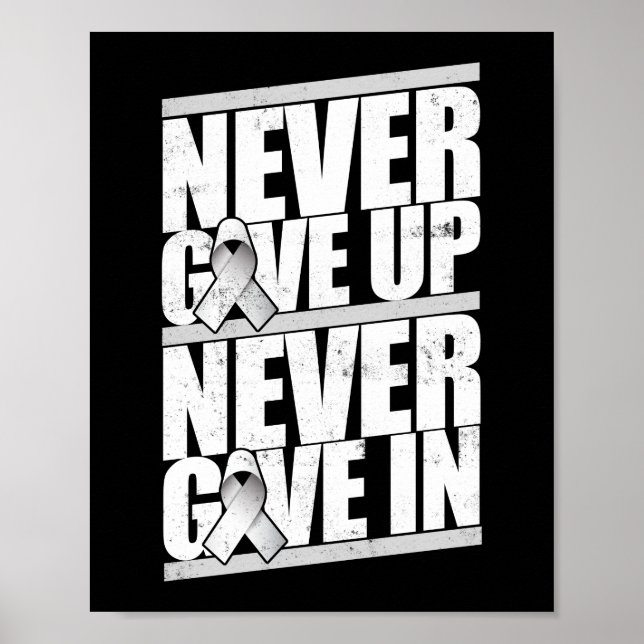 Poster Nunca Desista Nunca Desiste Da Consciência Do Canc (Frente)