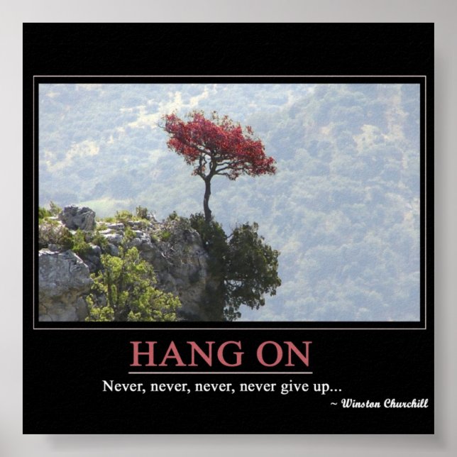 Poster Nunca desistir (Frente)