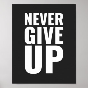Poster Nunca desistir da motivação