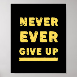 Poster Nunca Desistir De Citação