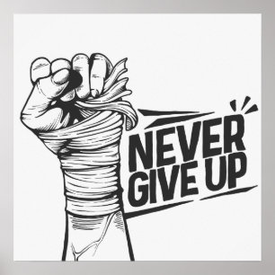 Poster Nunca Desistir De Motivação