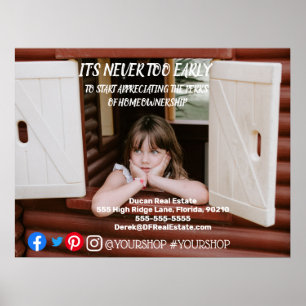 Poster Nunca é o cartão postal do marketing imobiliário.