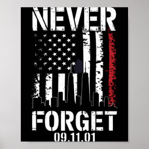 Poster Nunca esqueça o dia 11 de setembro de 2001 Nunca