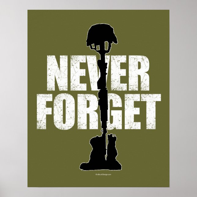 Póster Nunca Esquecer (Dia do Memorial) (Frente)