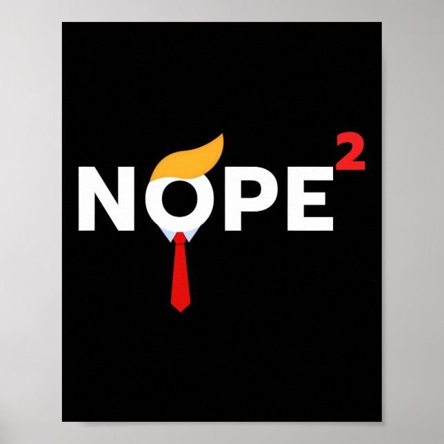 Poster Nunca Mais Engraçado Trump Wig Demonstração de Fig (Frente)