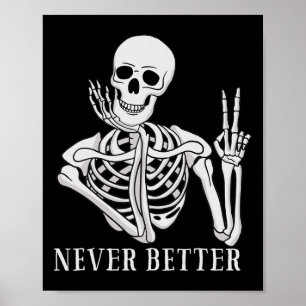 Poster Nunca Melhor Esqueleto Divertir O Céu De Halloween