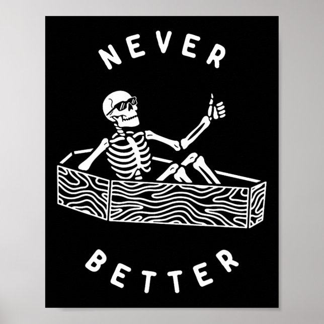 Poster Nunca Melhor Esqueleto Divertir O Halloween (Frente)
