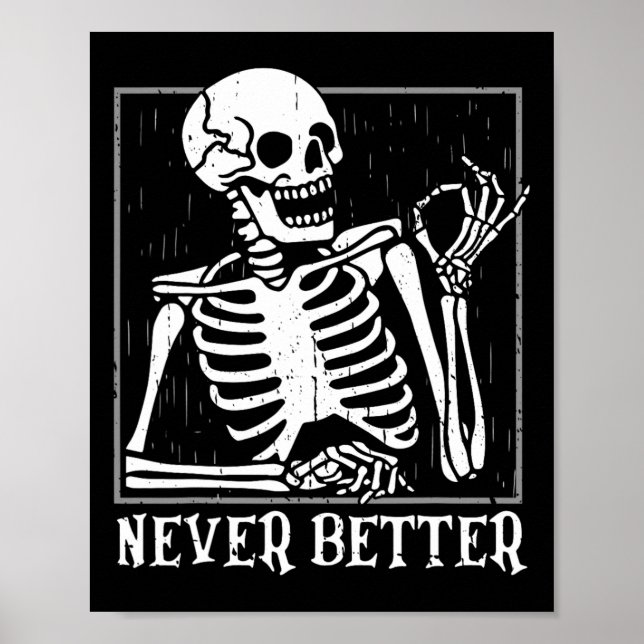 Poster Nunca Melhor Skelull Halloween Para Mulheres (Frente)