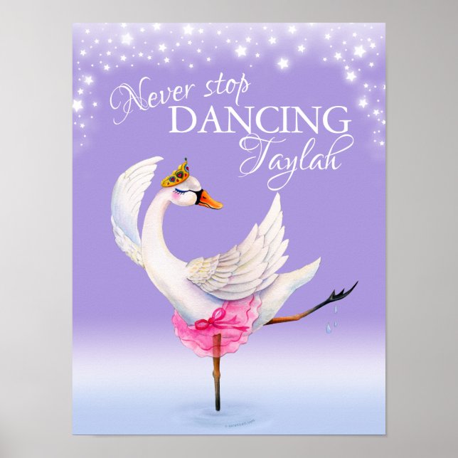Poster Nunca pare de dançar fantasia ballet cisne berçári (Frente)