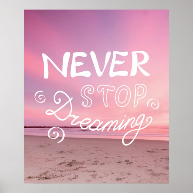Poster NUNCA PARE DE DREAMING Sunset Beach Cote (Frente)