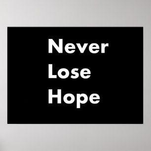Poster Nunca perder esperança
