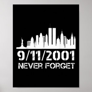 Poster Nunca se esqueça do memorial patriota do aniversár