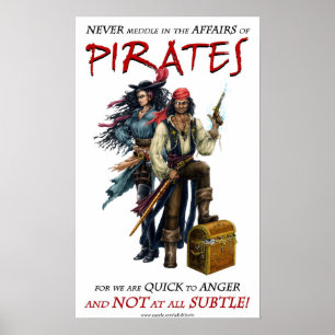 Póster Nunca se meta com piratas