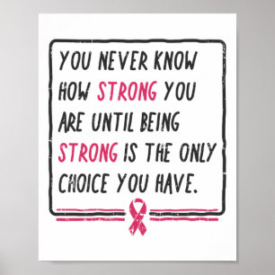 Poster Nunca Sei Qual É A Forte Dúvida Ao Cancer Da Mama