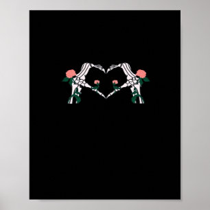 Poster Nunca Selvagens - Rosas de Mãos de Esqueleto