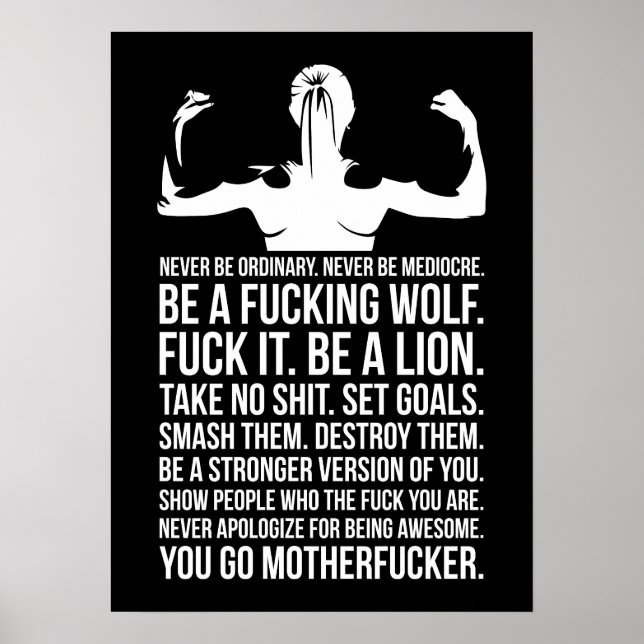 Poster Nunca ser comum - Motivação Malhação feminina (Frente)