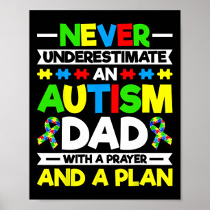 Poster Nunca Subestimar Um Pai Autismo - Autismo Awarene
