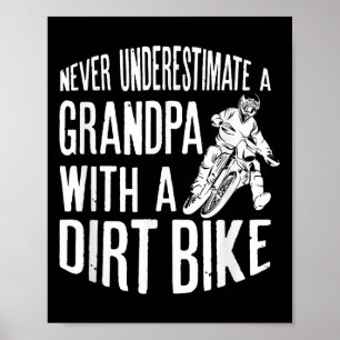 Poster Nunca Subestime Um Avô Com Um Fungo De Bicicleta D