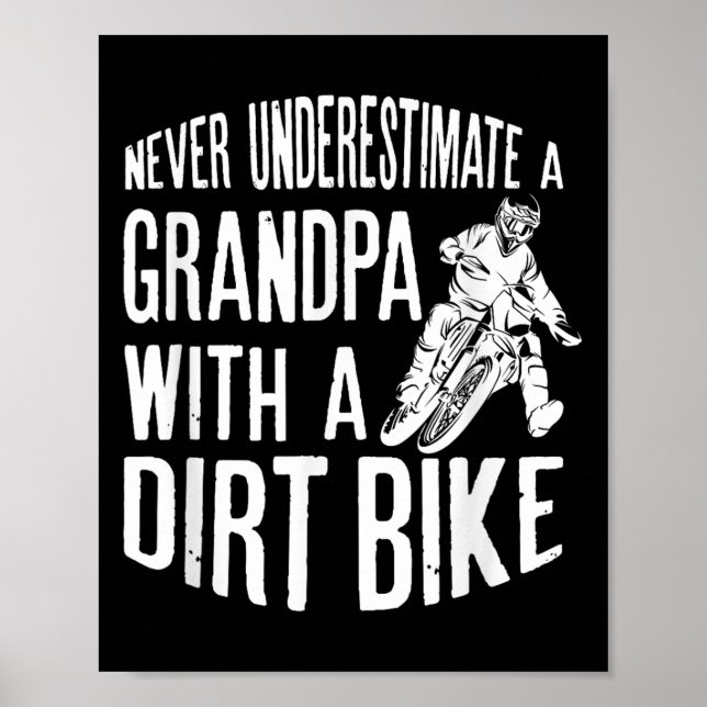 Poster Nunca Subestime Um Avô Com Um Fungo De Bicicleta D (Frente)