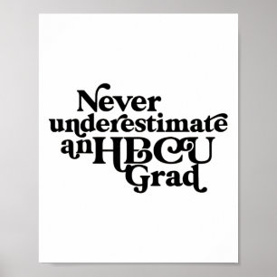 Poster Nunca Subestime Um Graduado Hbcu, Negro Histórico