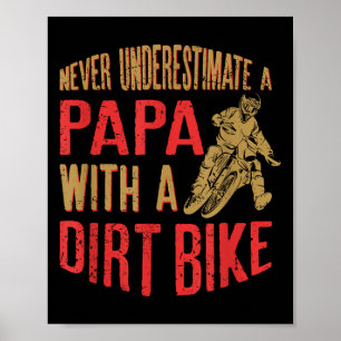 Poster Nunca Subestime Um Papa Com Uma Bicicleta De Sujei