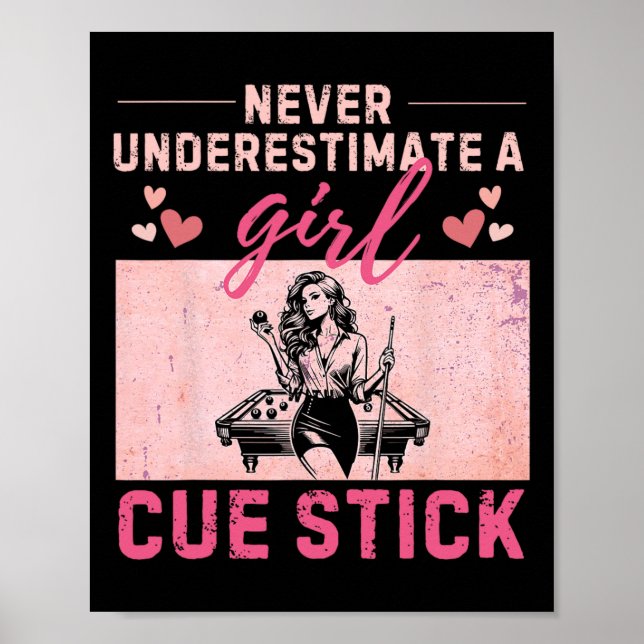 Poster Nunca Subestime Uma Garota Com Um Saco Engraçado (Frente)