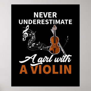 Poster Nunca Subestime Uma Garota Com Um Violino
